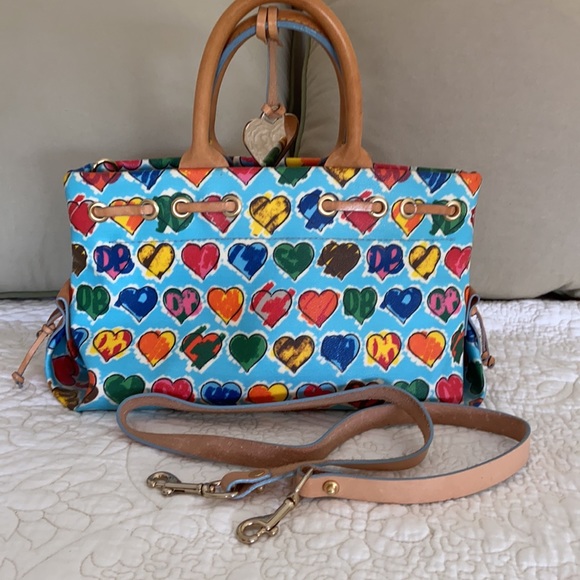 Dooney & Bourke Hearts Handbag with Shoulder Strap - Picture 4 of 7